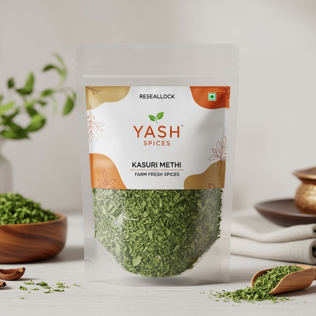 Yash Spices Premium Kasuri Methi | Sun-Dried Fenugreek Leaves